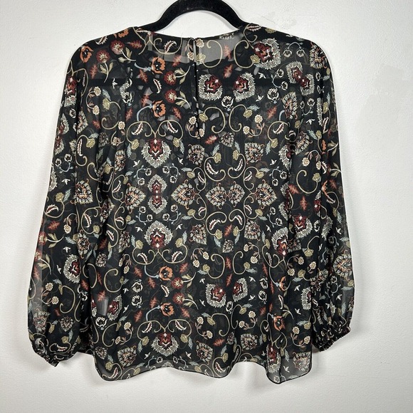 Sachin & Babi Women's Dylan Printed Cutwork Top Blouse Size XS Floral Boho - Picture 6 of 10